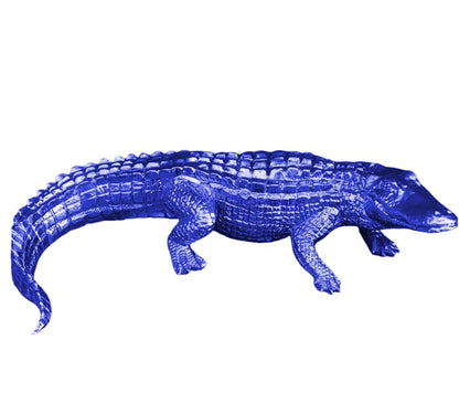 Crocodile Sculpture, Handcrafted Polyester Crocodile Decor, Polyester Crocodile Decor, Alligator Statue, Crocodile Statue for Modern Decor