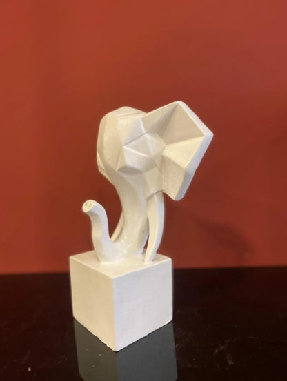 Elephant Bookends Set, Unique Geometric Bookends, Cubic Bookends, Elephant Bookends, Polyester Bookends, Modern Elephant Bookends