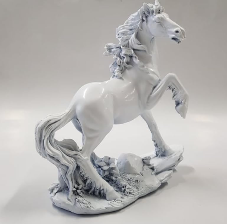Handcrafted Horse Statue, Modern Animal Statue, Polyester Horse Art, Modern Horse Decor, Horse Lover Decor, Horse Sculpture, Horse Statue