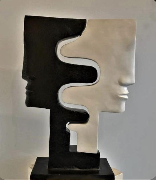 Abstract Face Sculpture, Modern Art Statue, Unique Couple Statue, Abstract Love Art, Abstract Couple Figurine, Abstract Face Decor, Abstract Face Statue, Face Decor, Face Statue