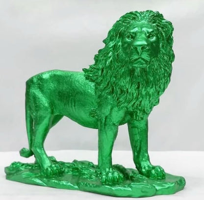 Majestic Lion Statue, Lion Figurine, Handmade Lion Sculpture for Shelf or Desk Display, Lion Statue Decor, Animal Sculpture Gift