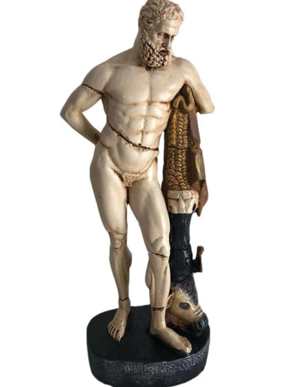 Antike griechische Herkules-Statue, handgemachte Mythologie-Statue, handgemachte Herkules-Skulptur, griechische Mythologie-Herkules-Figur, Herkules-Statue
