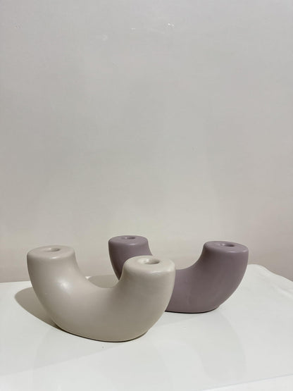 Ceramic U-shaped Sculpture, Handmade Ceramic Decor, Decorative Art Object, Home Accents, Minimalist Tabletop Art Decor, Shaped Sculpture, Shaped Vase, Tabletop Vase