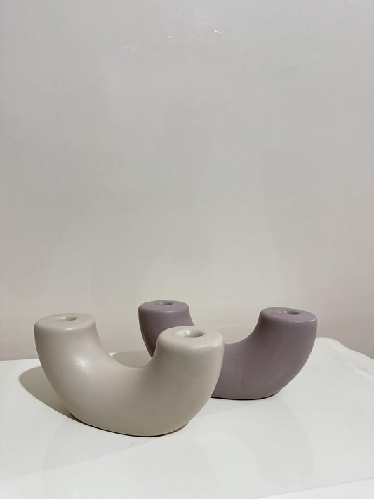 Ceramic U-shaped Sculpture, Handmade Ceramic Decor, Decorative Art Object, Home Accents, Minimalist Tabletop Art Decor, Shaped Sculpture, Shaped Vase, Tabletop Vase