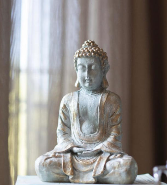 Meditating Buddha Statue, Polyester Buddha Figurine, Small Buddha Sculpture, Buddha Statue in Meditation Pose, Buddha Sculpture