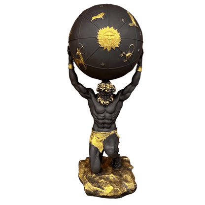 Atlas hält die Globus-Statue, Atlas-Figur, griechische Mythologie-Dekor, Atlas-Skulptur, Mythologie-Kunst-Dekor, Mythologie-Statue, Atlas-Büste-Dekor, Atlas-Statue