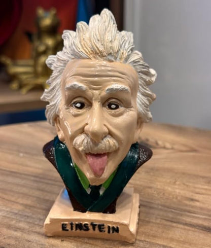 Einstein Tongue Out Statue, Handmade Einstein Bust Sculpture, Albert Einstein Mini Statue, Einstein Head Figurine, Einstein Bust Statue, Einstein Tongue Out Sculpture