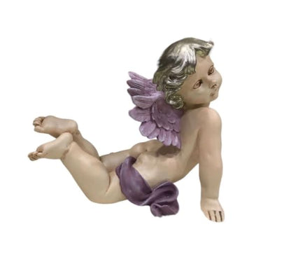 Reclining Angel Statue, Elegant Decorative Cherub Figurine, Reclining Angel Decor, Handmade Reclining Angel Figurine, Elegant Angel Decor, Reclining Angel Sculpture, Reclining Angel Object