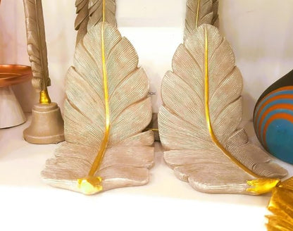 Feather Bookends for Shelves and Desk, Decorative Bookends, Unique Gifts for Book Lovers, Feather Bookends, Unique Book Lover Gifts, Feather Bookshelf, Feather Home Decor