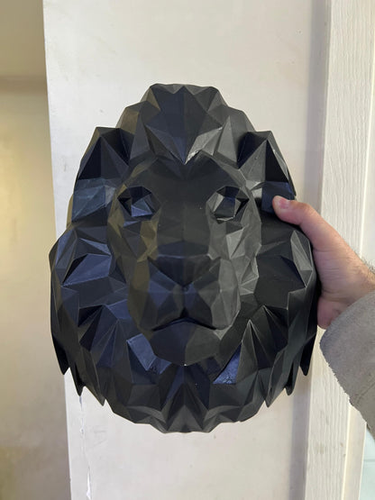 3D Lion Head Wall Sculpture, Geometric Lion Wall Art, Abstract Lion head Wall Decor, Lion Head Wall Decor, Lion Head Wall Sculpture, Lion Head Wall Statue, Lion Head Wall Decor