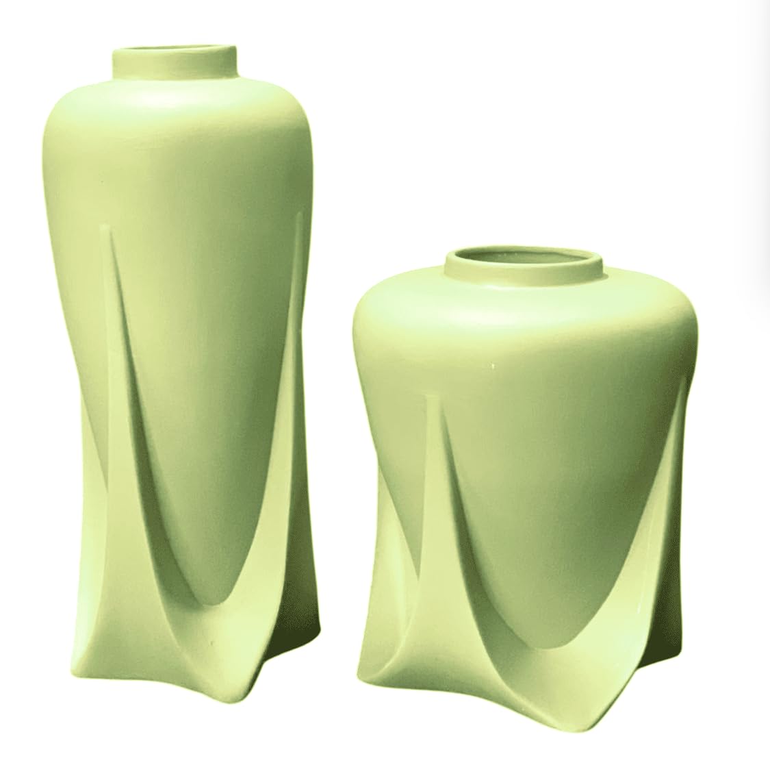 Modern Ceramic Vases Set of 2 or Single Piece, Unique Art Pottery Vase for Table or Shelf Display, Ceramic Modern Vase, Tall Modern Pottery