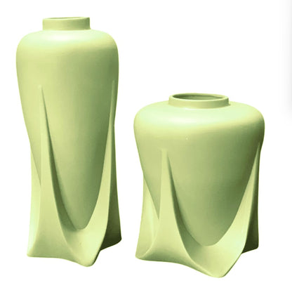 Modern Ceramic Vases Set of 2 or Single Piece, Unique Art Pottery Vase for Table or Shelf Display, Ceramic Modern Vase, Tall Modern Pottery