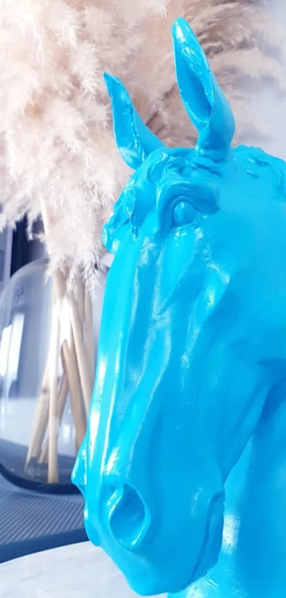 Handmade Horse Head Statue, Elegant Horse Figurine, Horse Head Statue, Horse Sculpture Art, Polyester Horse Statue, Elegant Horse Decor