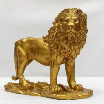 Majestic Lion Statue, Lion Figurine, Handmade Lion Sculpture for Shelf or Desk Display, Lion Statue Decor, Animal Sculpture Gift