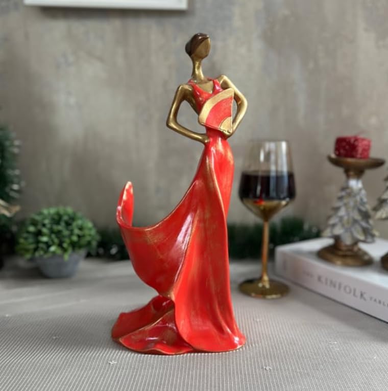 Elegant Woman Wine Rack Sculpture, Lady Wine Holder Statue, Woman Wine Rack, Modern Woman Sculpture Wine Rack, Artistic Bar Decor