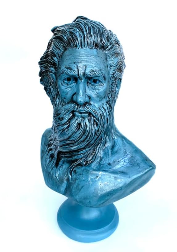 Poseidon Büste Statue im antiken griechischen Stil, antike griechische Poseidon Büste Statue, mythologische Poseidon Büste Statue, griechischer Gott Poseidon Büste, Poseidon Statue, Poseidon Skulptur