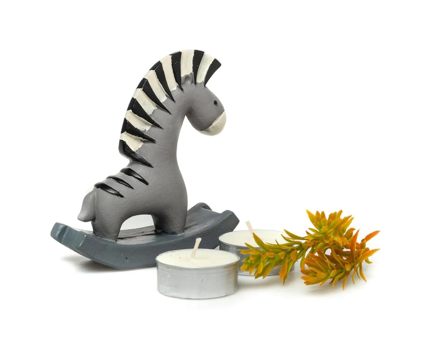 Minimalist Zebra Statue with Rocking Base, Polyester Cute Zebra Decor, Zebra Statue, Small Zebra Decor, Rocking Zebra Statue, Zebra Decor