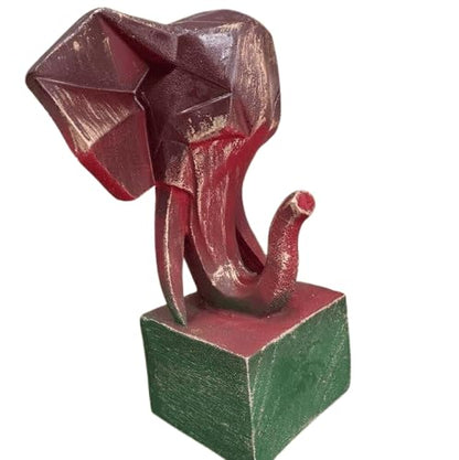 Elephant Bookends Set, Unique Geometric Bookends, Cubic Bookends, Elephant Bookends, Polyester Bookends, Modern Elephant Bookends