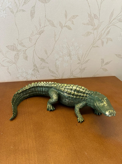 Crocodile Sculpture, Handcrafted Polyester Crocodile Decor, Polyester Crocodile Decor, Alligator Statue, Crocodile Statue for Modern Decor