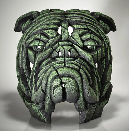 Abstract Bulldog Sculpture, Geometric Bulldog Head Statue, Bulldog Head Sculpture, Polyester Bulldog Wall or Shelf Sculpture, Bulldog Decor
