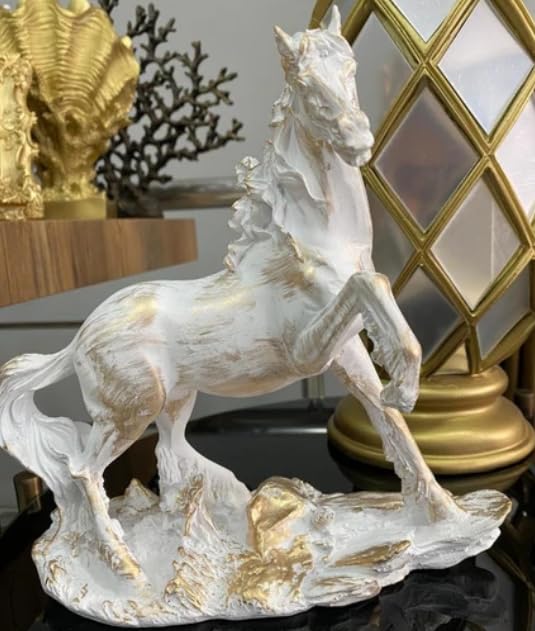 Handcrafted Horse Statue, Modern Animal Statue, Polyester Horse Art, Modern Horse Decor, Horse Lover Decor, Horse Sculpture, Horse Statue