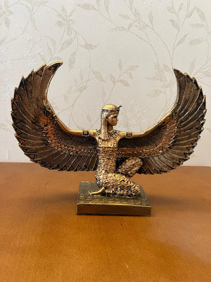 Egyptian Maat Statue with Open Wings, Ancient Egypt Maat Sculpture, Egyptian Winged Maat Figurine, Egyptian Mythology Statue of Maat, Maat Sculpture, Maat Statue, Maat Decor