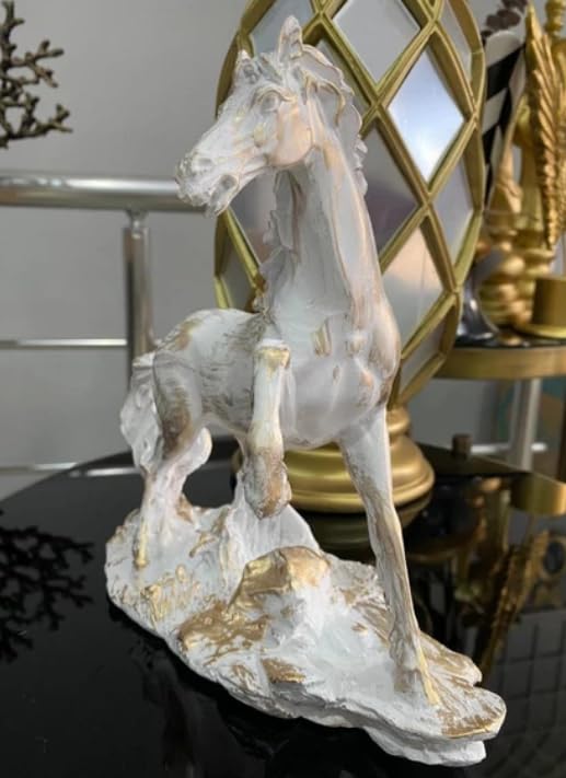 Handcrafted Horse Statue, Modern Animal Statue, Polyester Horse Art, Modern Horse Decor, Horse Lover Decor, Horse Sculpture, Horse Statue