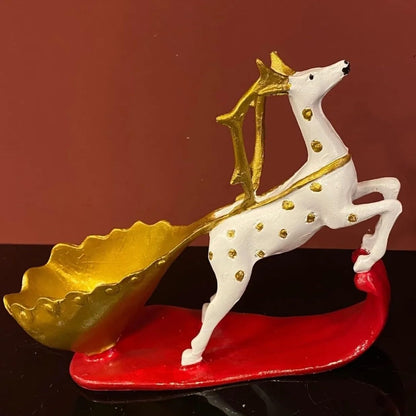 Elegant Deer Wine Rack Sculpture, Decorative Wine Rack with Deer Figure, Stylish Deer Wine Rack Statue, Stylish Animal Bar Decor,