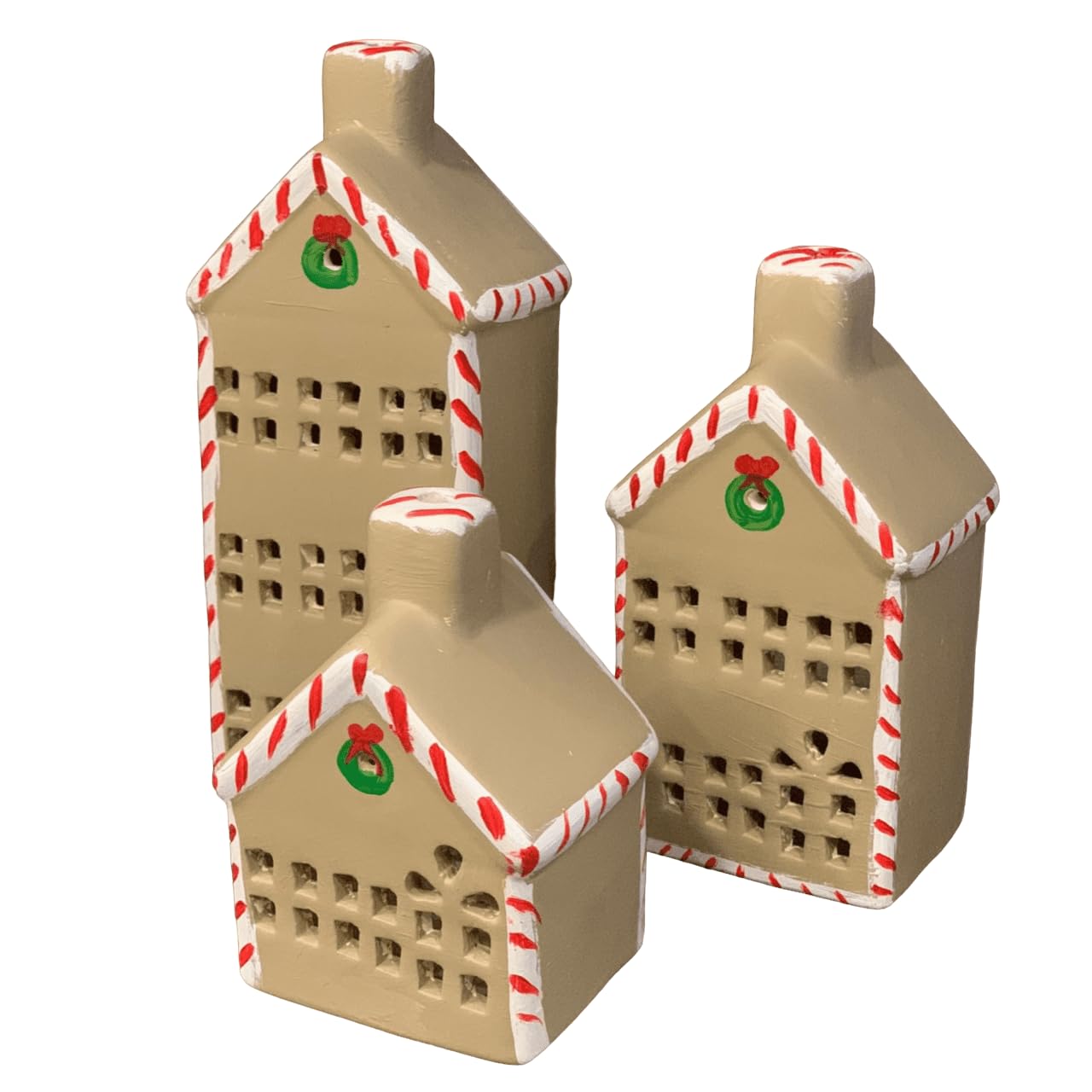 Handgemachtes Haus Kerzenhalter Set, Haus Kerzenständer, Haus Kerzenhalter, Bauernhaus Kerzen Dekor, Geschenk für Kerzenliebhaber, handgemachte Kerze