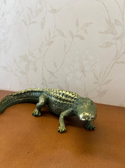 Crocodile Sculpture, Handcrafted Polyester Crocodile Decor, Polyester Crocodile Decor, Alligator Statue, Crocodile Statue for Modern Decor