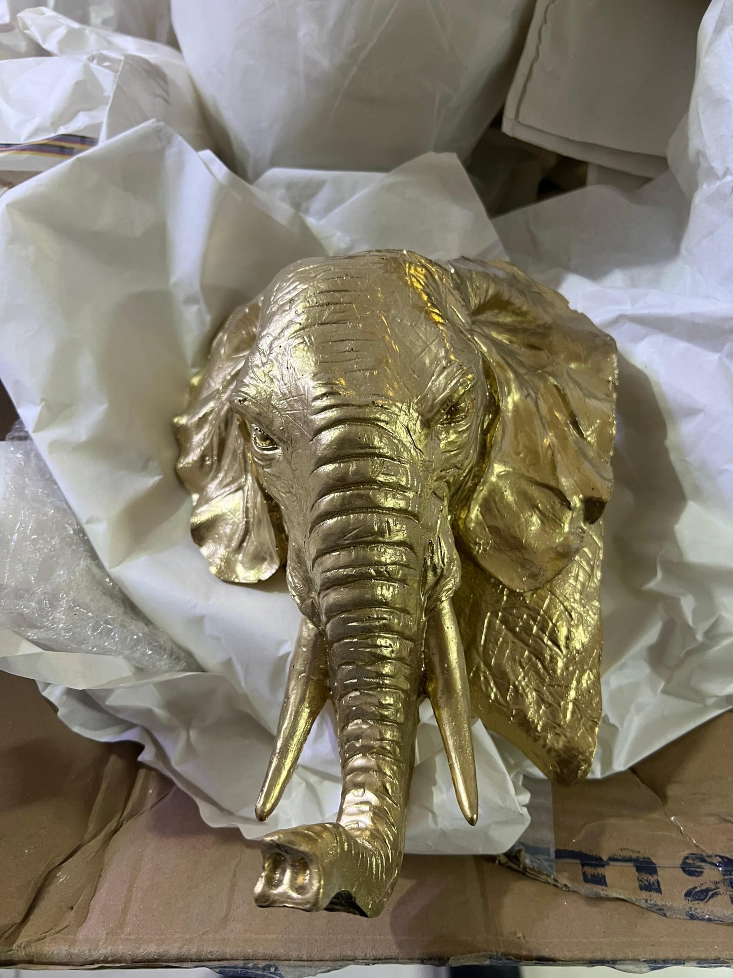 Elephant Wall Sculpture, Elegant Elephant Head Art Wall, Polyester Elephant Wall Decor, Elephant Head Wall Sculpture, Elephant Head Wall Decor, Elephant Head Wall Figurine