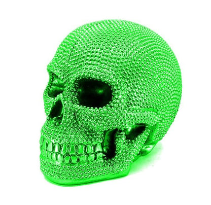 Skull Sculpture with Textured Detail, Gothic Polyester Skull Decor, Skull Decor for Shelves, Textured Surface Skull Decor, Skull Statue, Skull Sculpture, Skull Decor, Skull Objects