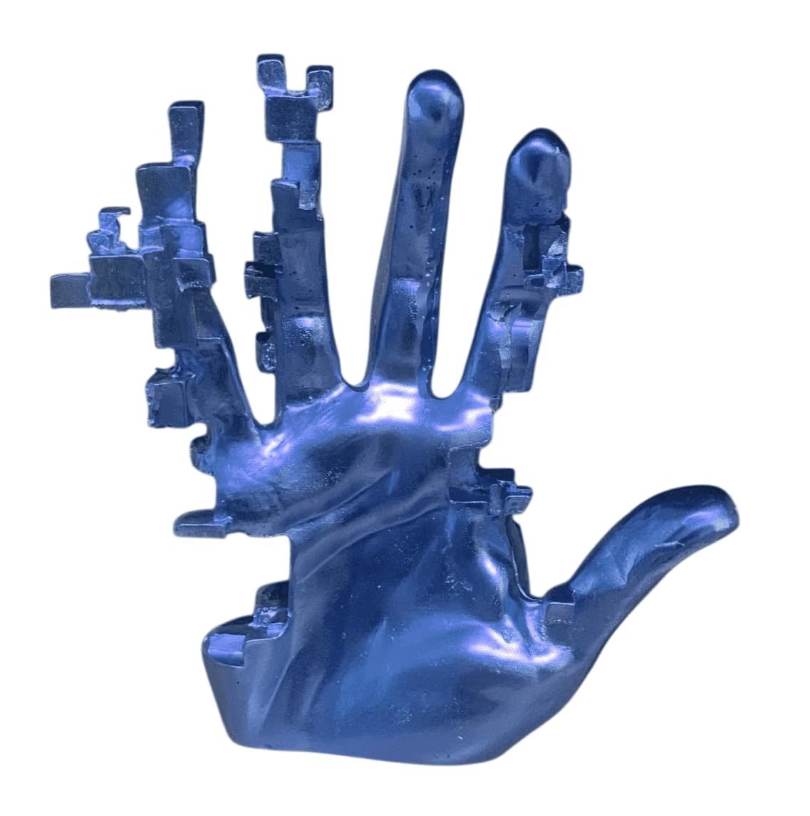 Modern Abstract Hand Sculpture, Futuristic Pixel Style Hand Statue, Pixel Style Sculpture, Pixelated Hand Statue, Pixelated Hand Sculpture
