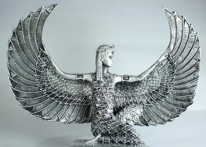 Egyptian Maat Statue with Open Wings, Ancient Egypt Maat Sculpture, Egyptian Winged Maat Figurine, Egyptian Mythology Statue of Maat, Maat Sculpture, Maat Statue, Maat Decor