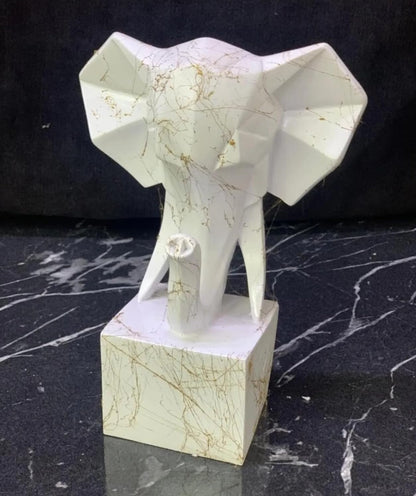 Elephant Bookends Set, Unique Geometric Bookends, Cubic Bookends, Elephant Bookends, Polyester Bookends, Modern Elephant Bookends