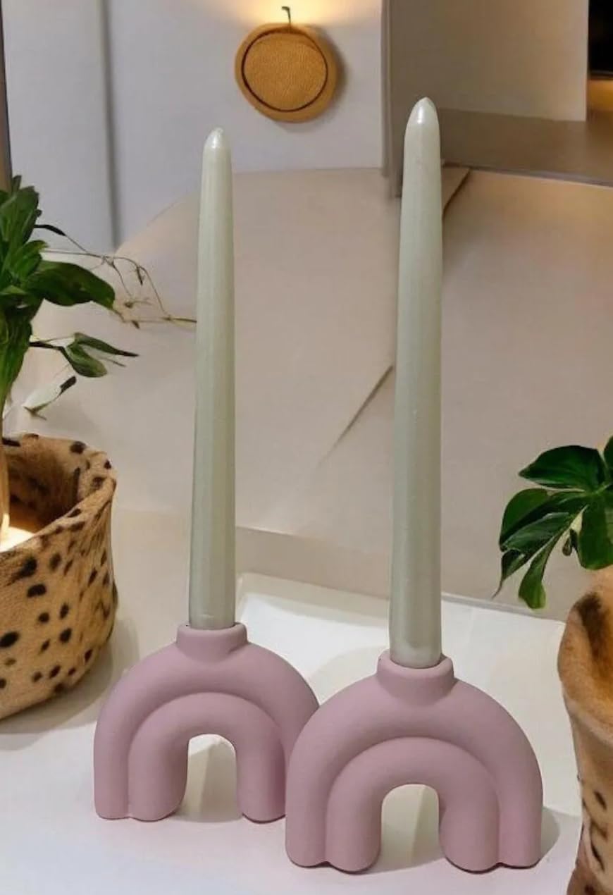 Kerzenständer im Vintage-Stil, Kerzenständer aus Keramik, handgefertigter Kerzenständer, kleiner Kerzenständer, Kerzenständer