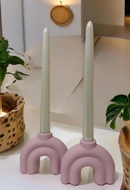 Kerzenständer im Vintage-Stil, Kerzenständer aus Keramik, handgefertigter Kerzenständer, kleiner Kerzenständer, Kerzenständer