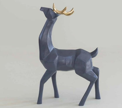 Modern Cubic Deer Statue, Geometric Deer Sculpture, Cubic Deer Statue, Cubic Deer Sculpture, Geometric Reindeer Decor, Cubic Reindeer Statue