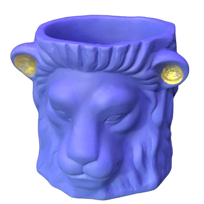 Lion Head Planter, Decorative Animal Pot, Modern Jungle Theme Vase, Unique Home Decor, Gift for Plant Lovers, Lion Head Pot, Lion Planter, Modern Lion Planter, Lion Head Flower Pot