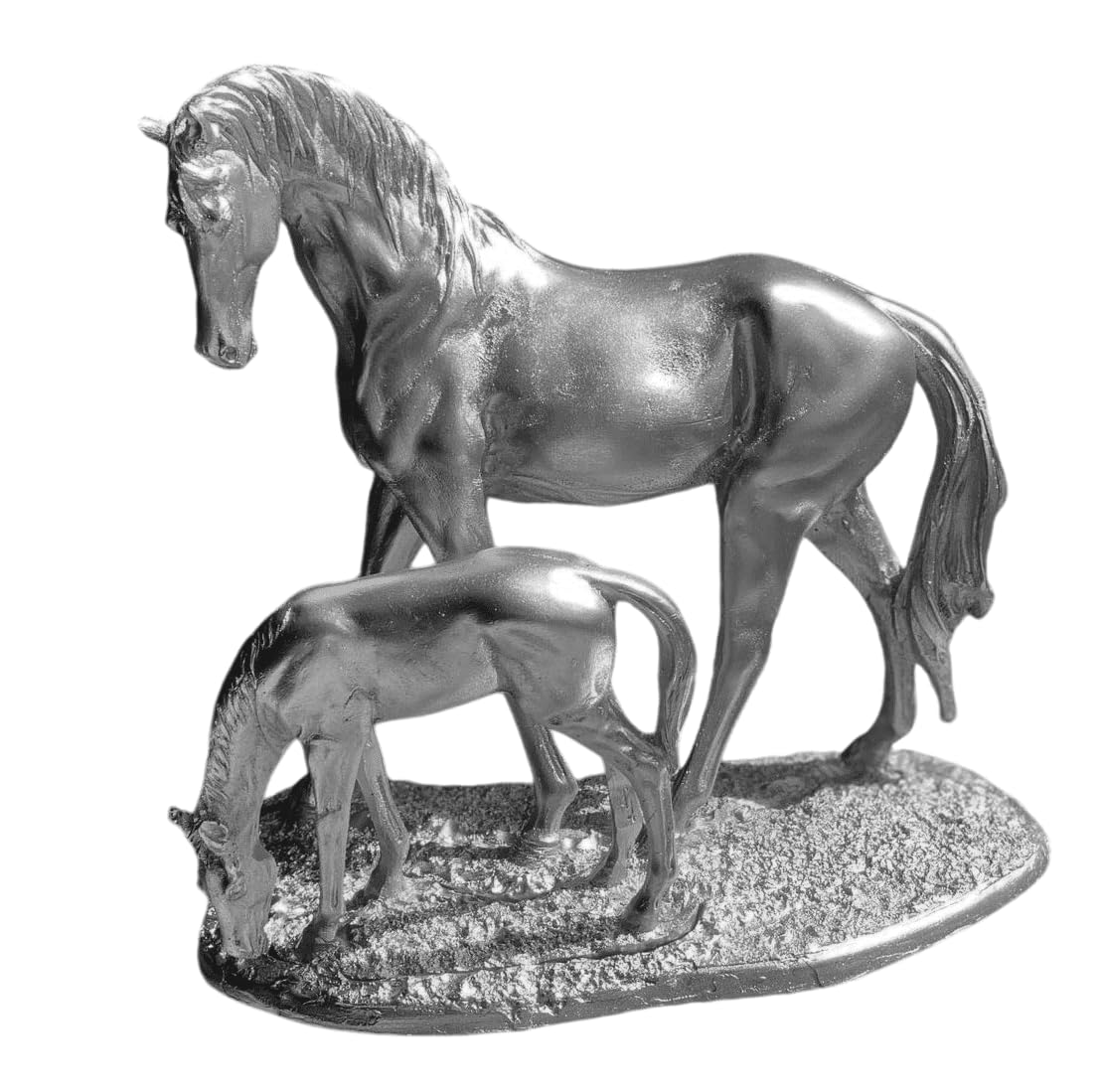 Elegant Horse Decor Statue, Mother and Foal Sculpture, Horse Lover Gift Idea, Animal Figurines For Table Decor, Luxury Horse Decor Figurine