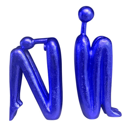 Abstract Bookends Set of 2, Modern Figurines for Shelf or Desk Decor, Abstract Bookends, Modern Bookshelf Decor, Polyester Bookend Set