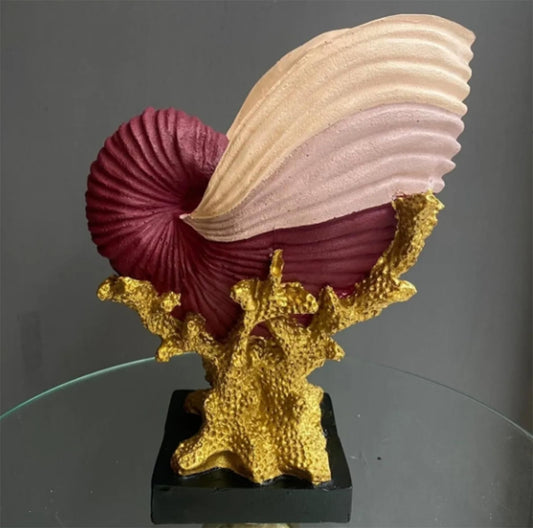 Seashell Vase, Coastal Decor, Ocean Theme Home Decor, Shell Decor, Coastal Vase, Seashell Sculpture, Ocean Vase, Coastal Theme Decor, Ocean Theme Decor, Seashell Theme Decor