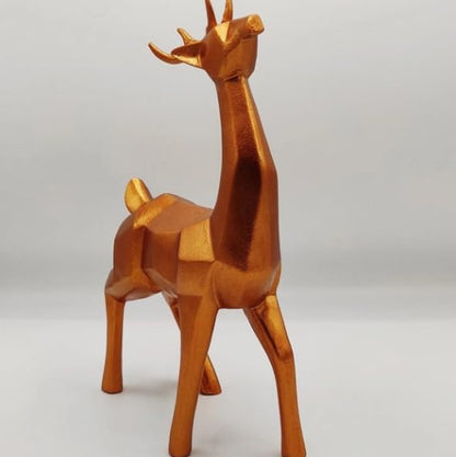 Modern Cubic Deer Statue, Geometric Deer Sculpture, Cubic Deer Statue, Cubic Deer Sculpture, Geometric Reindeer Decor, Cubic Reindeer Statue