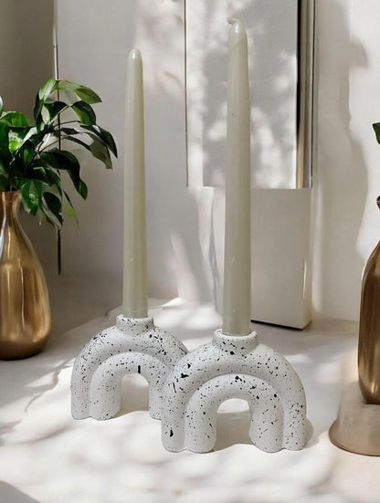 Kerzenständer im Vintage-Stil, Kerzenständer aus Keramik, handgefertigter Kerzenständer, kleiner Kerzenständer, Kerzenständer