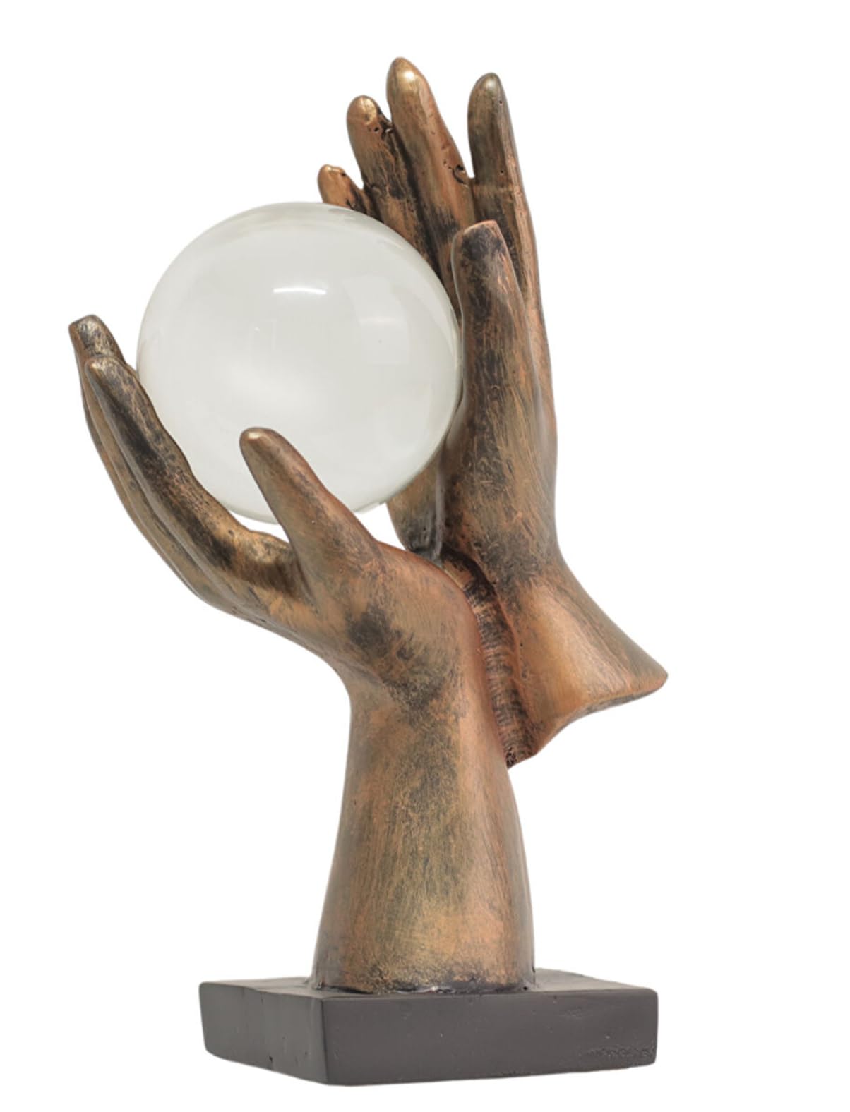Hands Crystal Ball Sculpture, Elegant Hand Statue with Crystal Sphere, Hands Sculpture, Crystal Ball Statue, Mystical Home Decor, Ball Decor, Crystal Ball Decor, Crystal Ball Sculpture