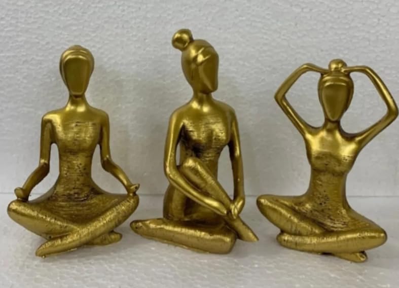 Abstract Yoga Figurines Set of 3, Zen Art Sculptures, Yoga Pose Tabletop Decor, Meditation Sculpture set, Yoga Figurine, Meditation Figurine, Yoga Sculpture, Yoga Statue