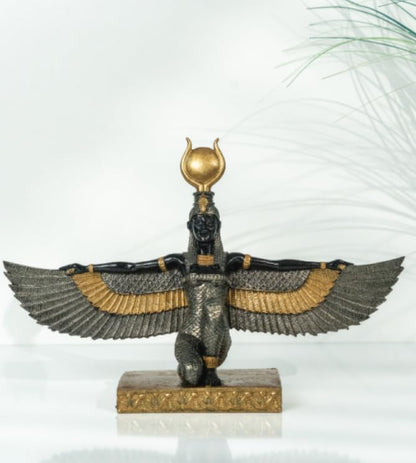 Egyptian Goddess Isis Sculpture, Isis Statue, Winged Isis Goddess Statue, Ancient Egyptian Isis Statue, Handmade Isis Sculpture, Isis Decor