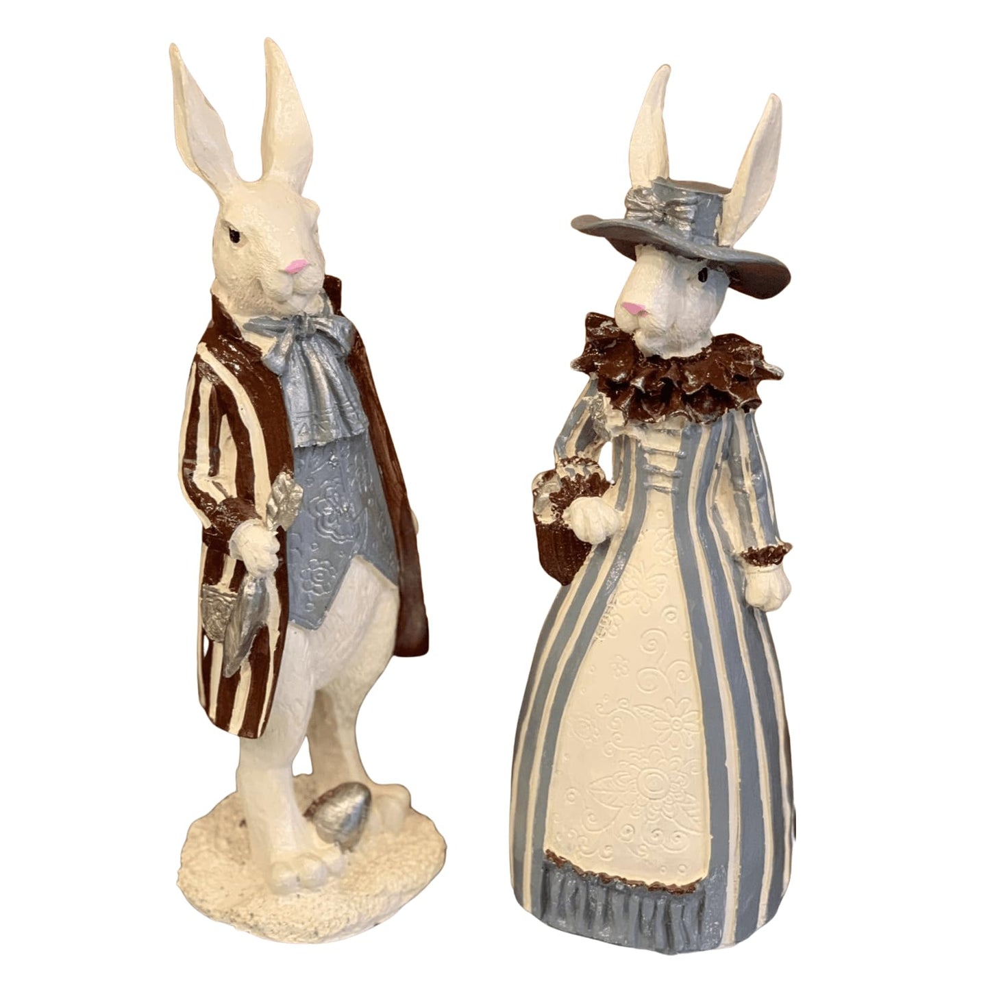 Easter Bunny Decor, Elegant Rabbit Couple, Easter Home Decor, Spring Decoration, Easter Gift, Bunny Sculpture, Easter Rabbit Decor, Easter Rabbit Sculpture
