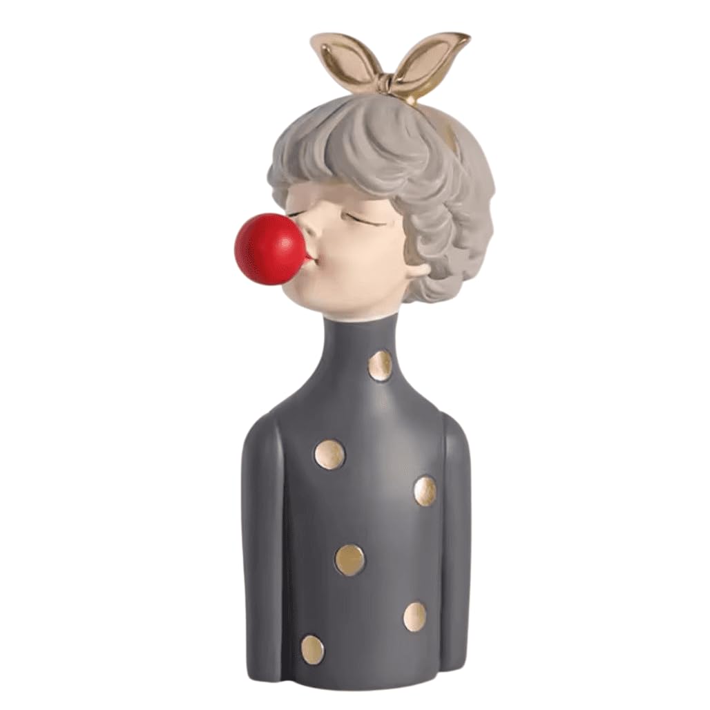 Modern Balloon Girl Statue, Cute Girl With Bow Head, Whimsical Girl Decor, Artistic Girl Statue, Girl Sculpture, Girl Statue, Girl Decor