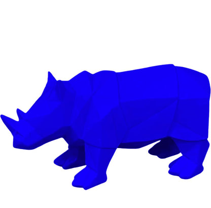 Modern Geometric Rhino Statue in Cubic Design, Geometric Rhino Sculpture, Cubic Rhino Statue, Minimalist Rhino Decor, Abstract Rhino Decor